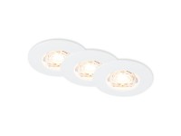 BRILONER Vestavné LED svítidlo bílé 3,6W 350lm 3000K IP44 pr. 65x25 mm, 3 ks