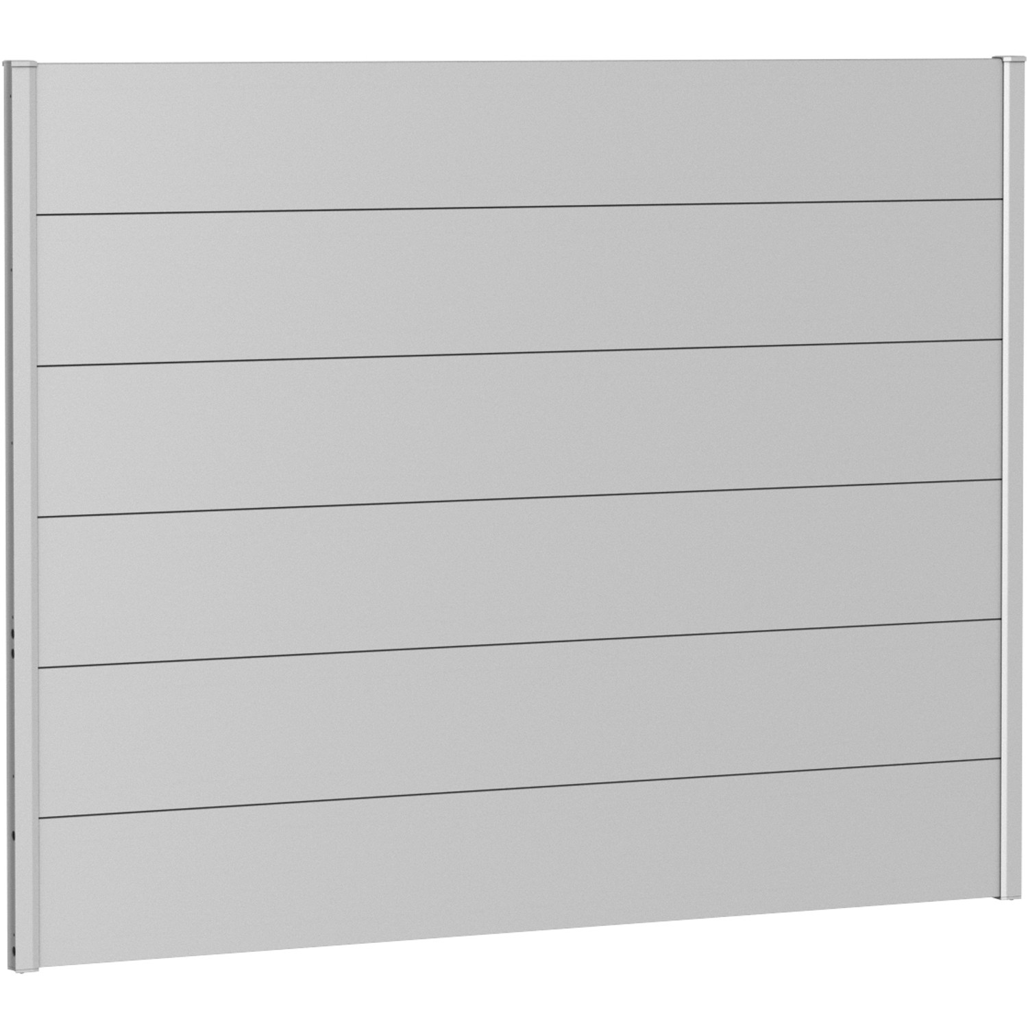 Biohort Plný plot bez prosklení stříbrný, 180 x 135 cm