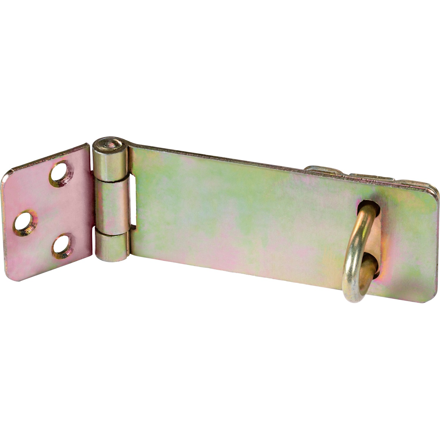 Bezpečnostní petlice, žlutě pozinkovaná, 85 mm x 35 mm