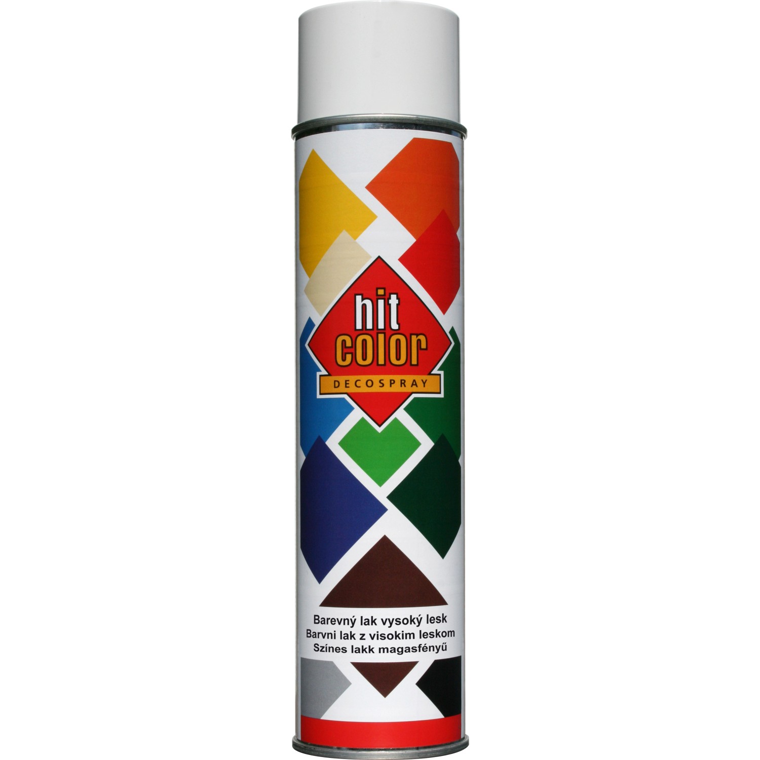 hitcolor Dekorativní lak ve spreji vysoký lesk čistě bílý 600 ml