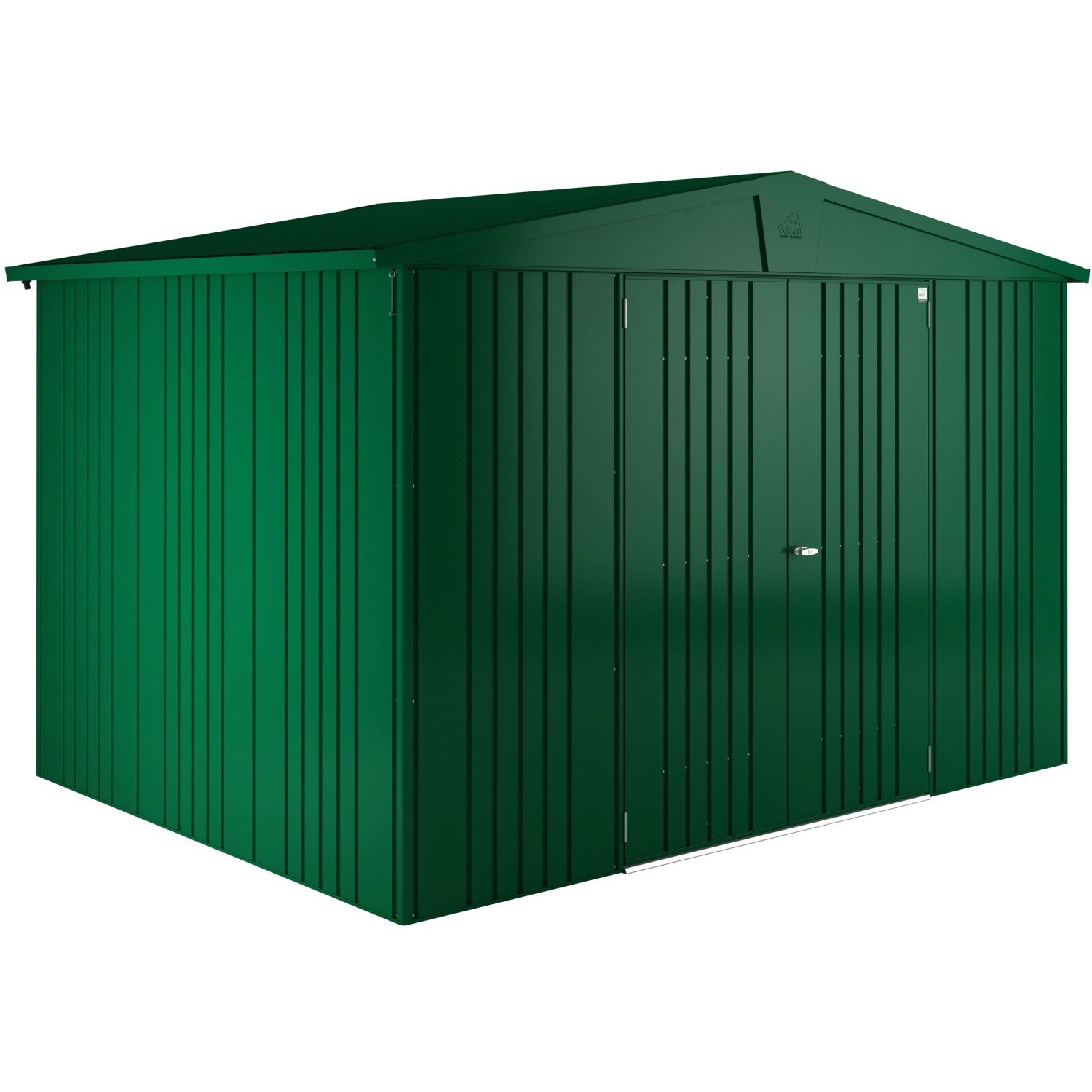 Biohort Plechový zahradní domek Europa 5 tmavě zelená, 228 x 316 cm