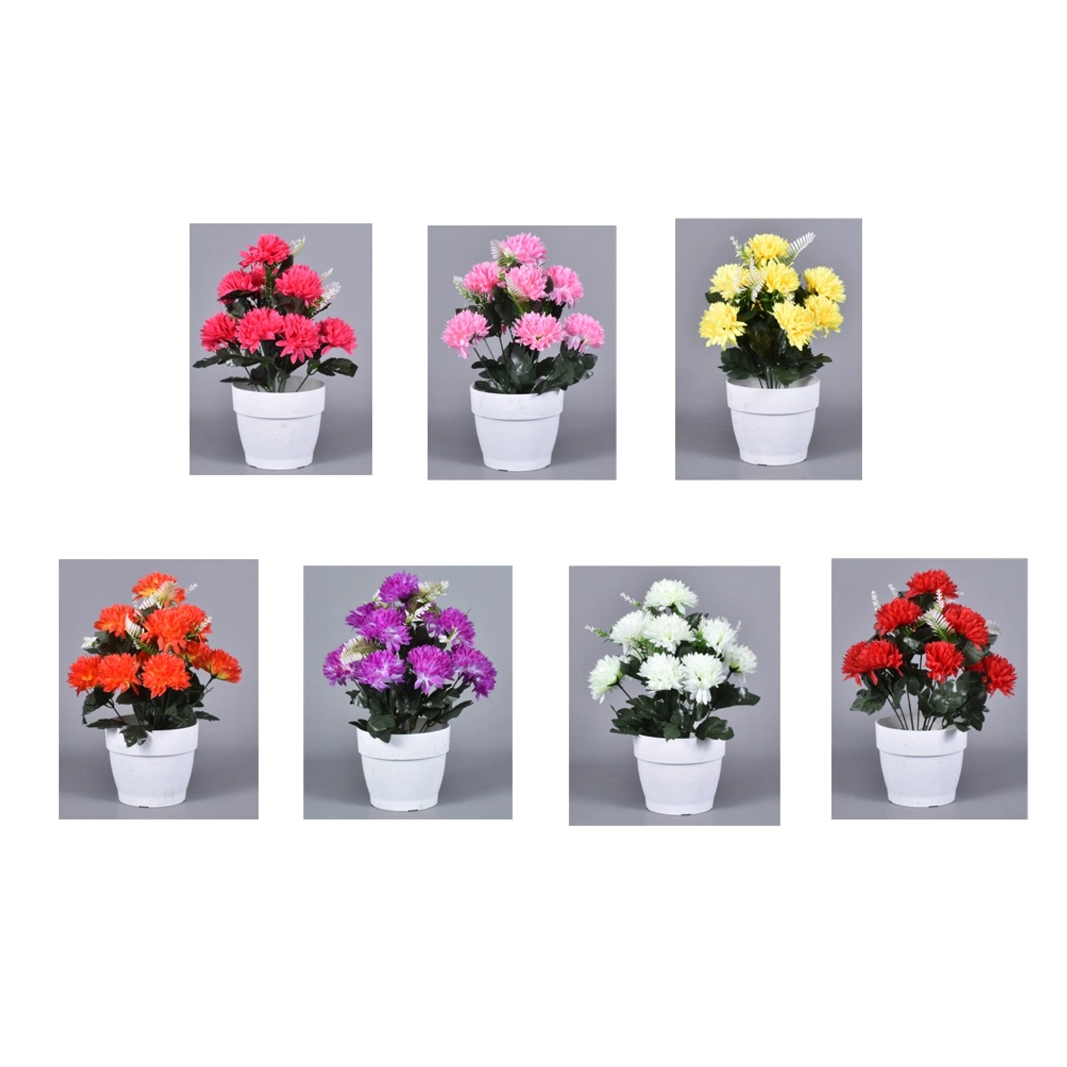 Nohel Garden Květina chryzantéma podzim aranžmá v misce, pr. 12 cm, mix, 39 cm