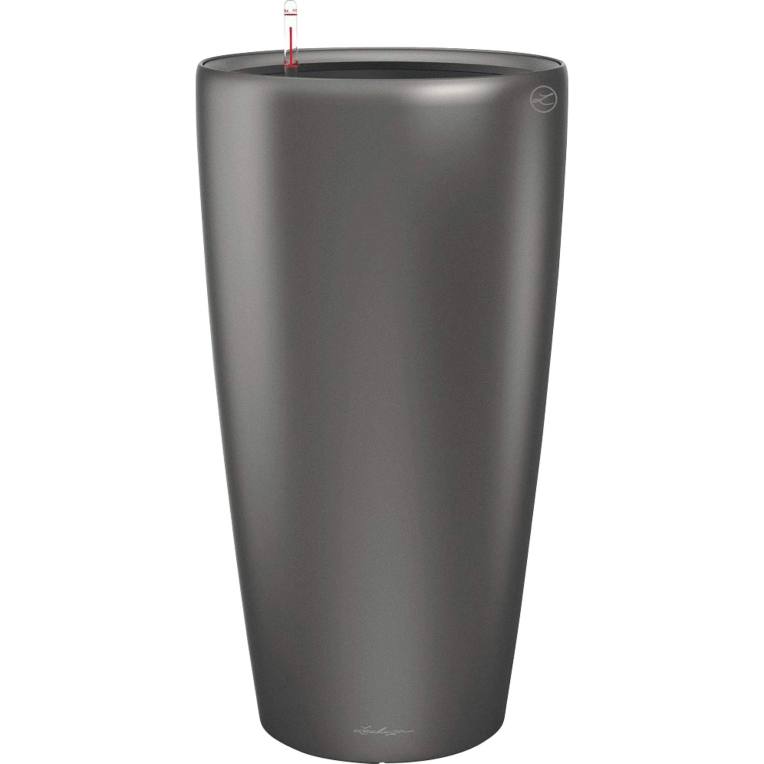 Lechuza Samozavlažovací květináč Rondo 40 antracitová metalická pr. 40 x 75 cm