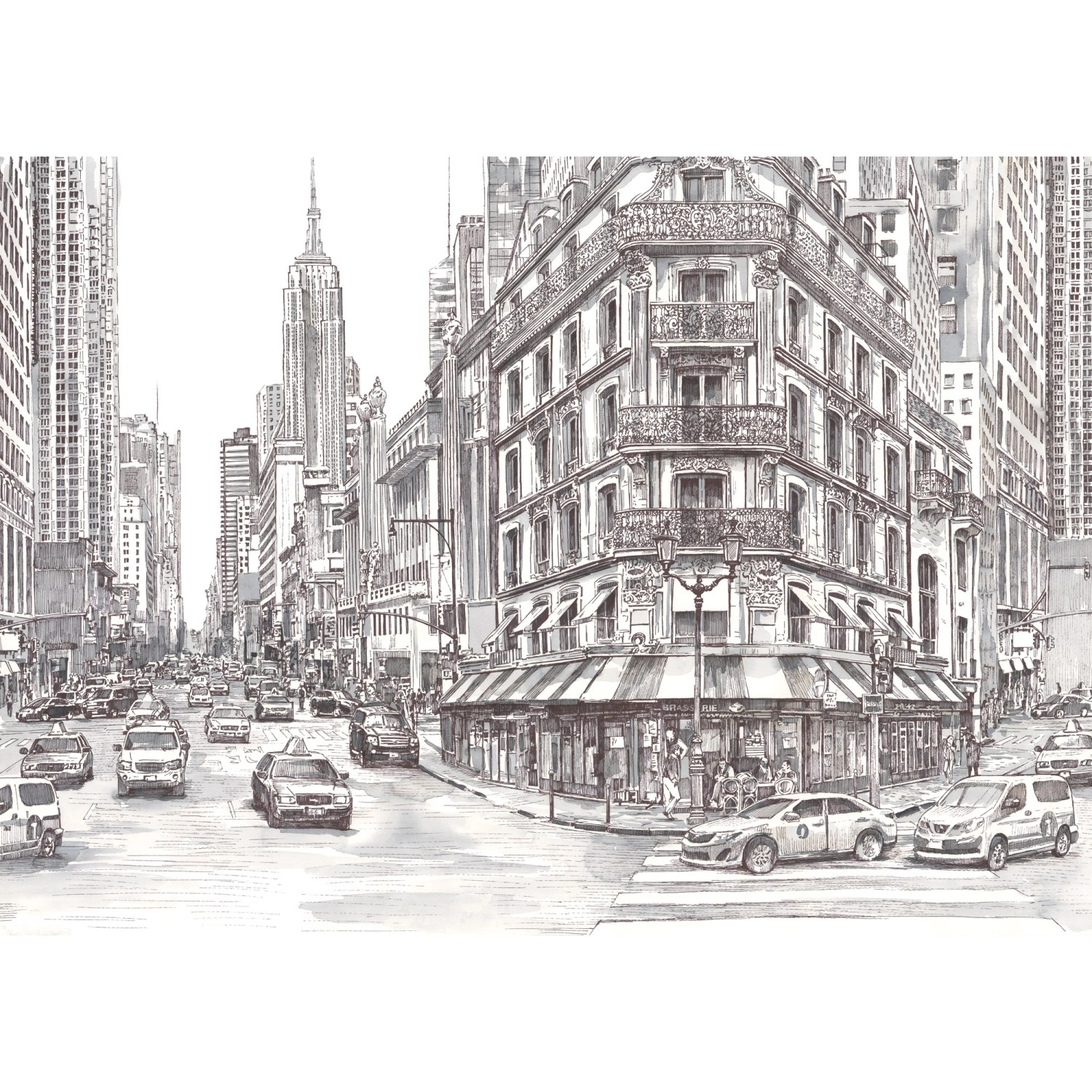 Komar Vliesová fototapeta Downtown 350 x 250 cm