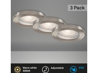 Briloner Vestavné 3 dílné LED svítidlo matný nikl