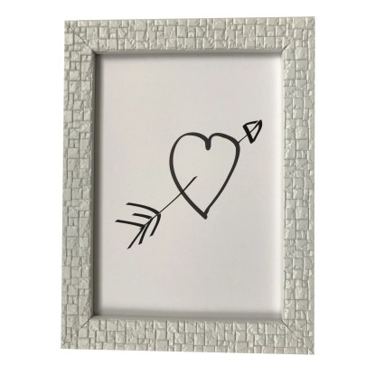 Bondecor Fotorámeček plastový strukturovaný, lišta 19/13 mm, bílý, 18 x 24 cm