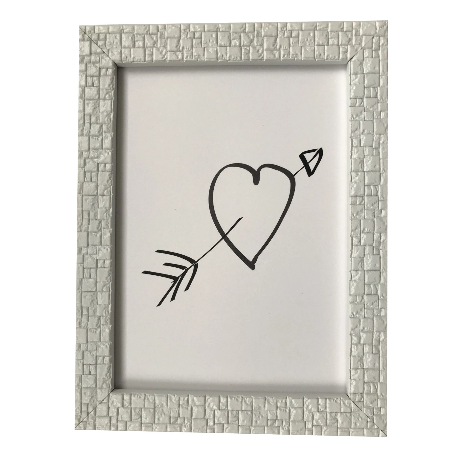 Bondecor Fotorámeček plastový strukturovaný, lišta 19/13 mm, bílý, 13 x 18 cm