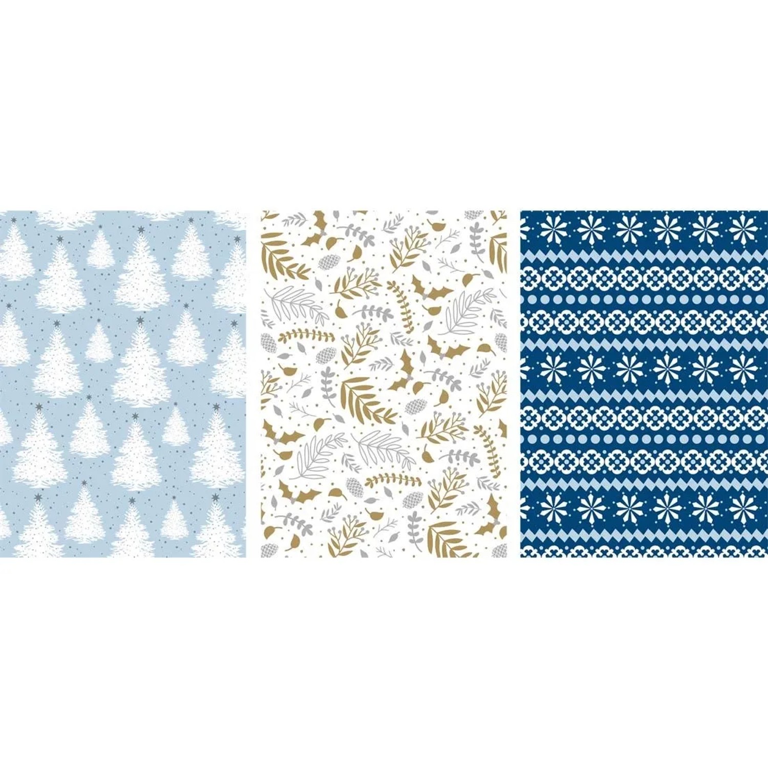 DITIPO Balicí papír Blue Winter různé motivy 70 x 200 cm, 1 ks