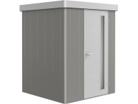 Biohort Plechový zahradní domek Neo1A 2.1 standardní dveře kř. šedá 180 x 180 cm