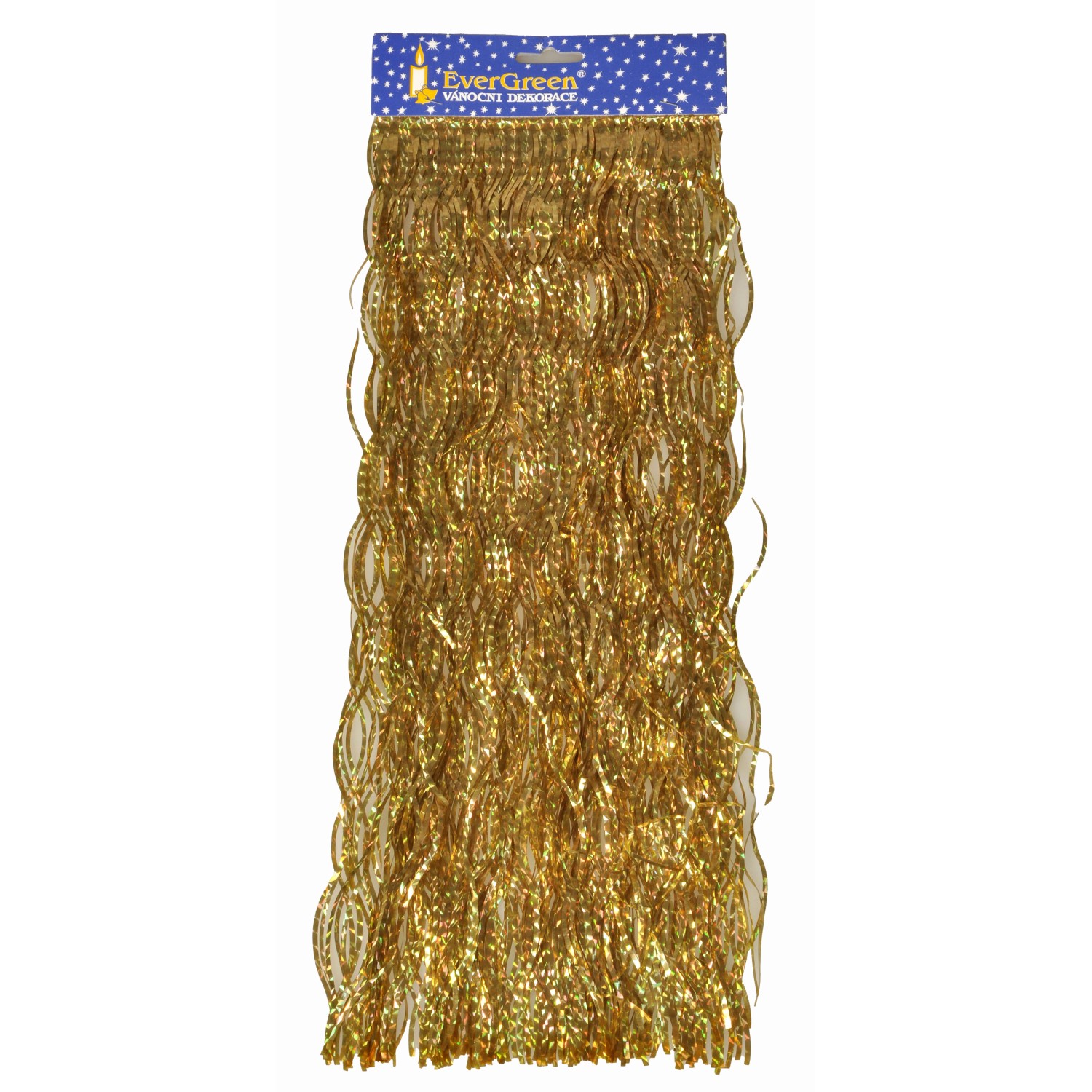 EverGreen Lameta vlnka holografická, zlatá, délka 50 cm