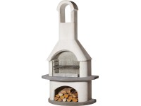 Buschbeck Zahradní grilovací krb Valenzia, bílá/antracit, 110 x 65 x 203 cm Buschbeck Zahradní grilovací krb Valenzia, bílá/antracit, 110 x 65 x 203 cm