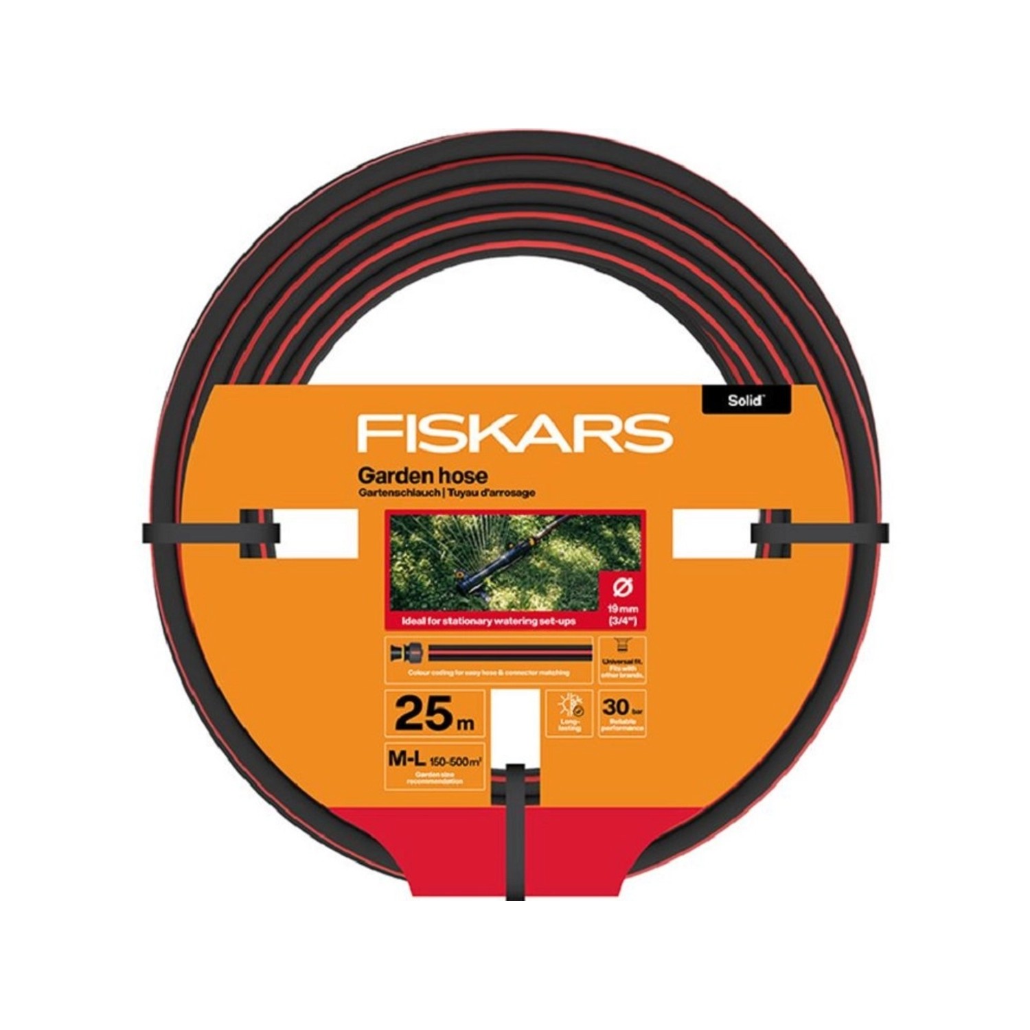 Fiskars Hadice Solid 19 mm (3/4"), 25 m