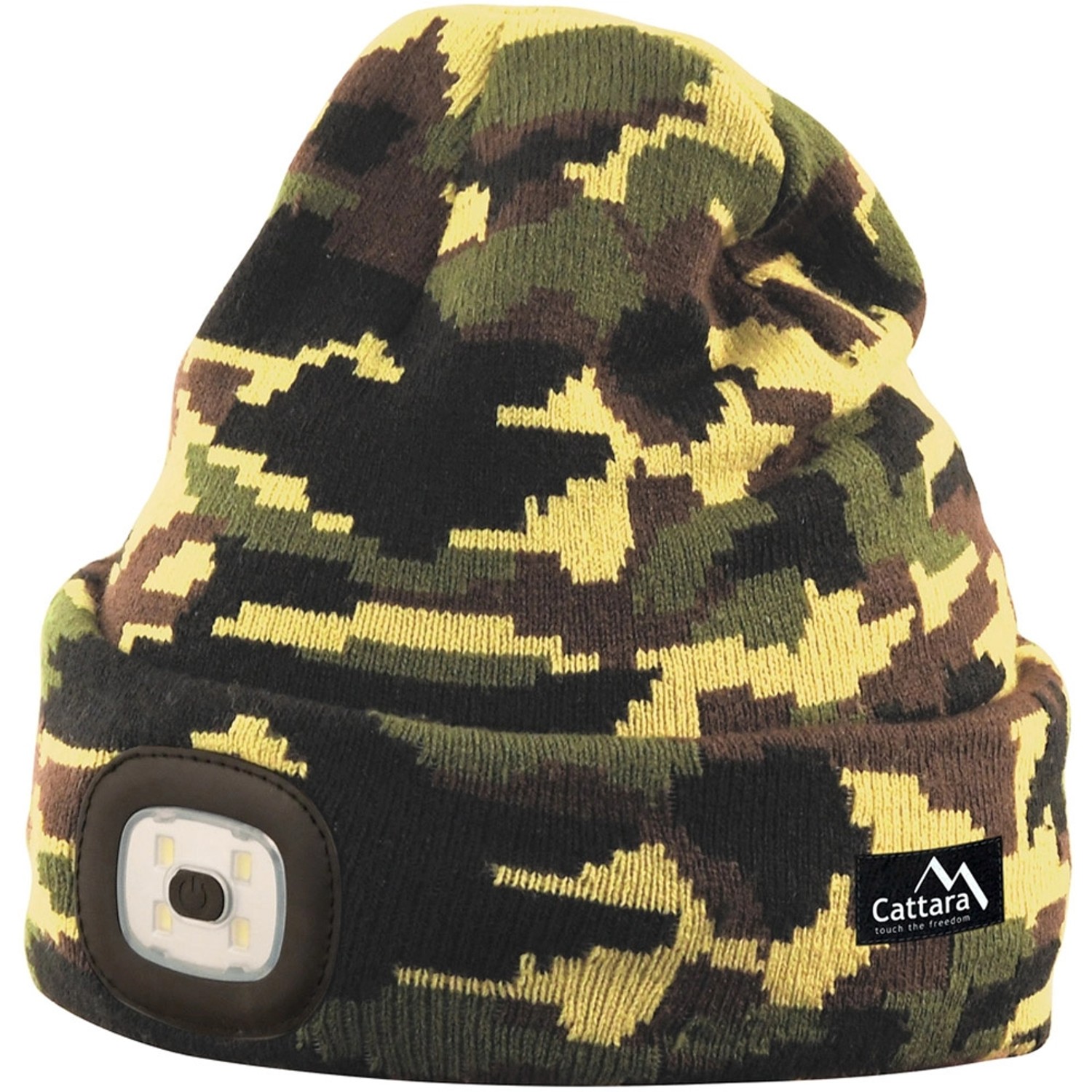 Cattara Čepice Army s LED svítilnou USB nabíjení