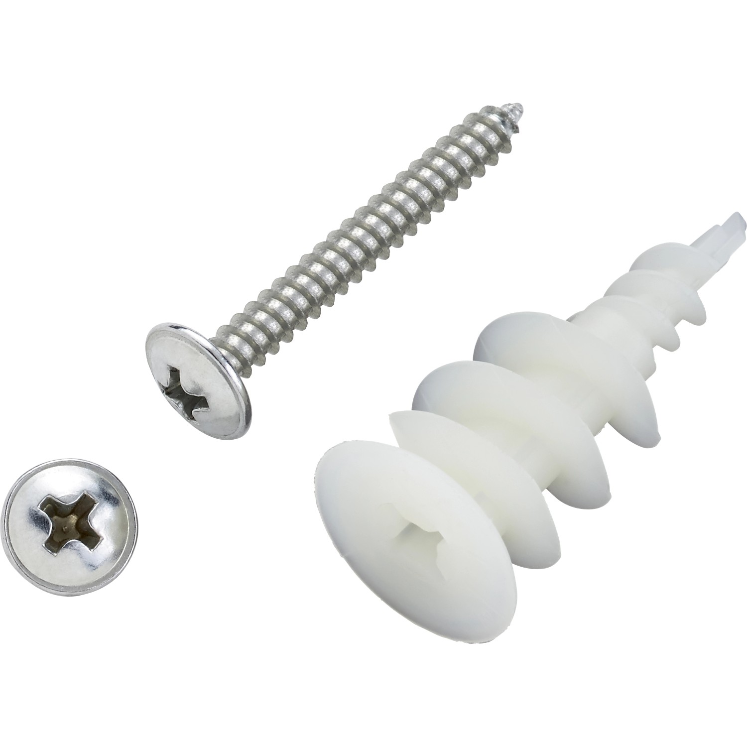 LUX Sada plastových hmoždinek do sádrokartonu 14 mm x 32 mm se šrouby, 50 ks