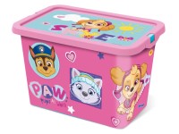 Úložný box s víkem Paw Patrol, plast, růžová, 7 l