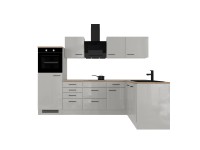 Flex-Well Kuchyně LEVI 280x170 cm/typ 1-lednice/trouba/var.deska/digestoř/myčka