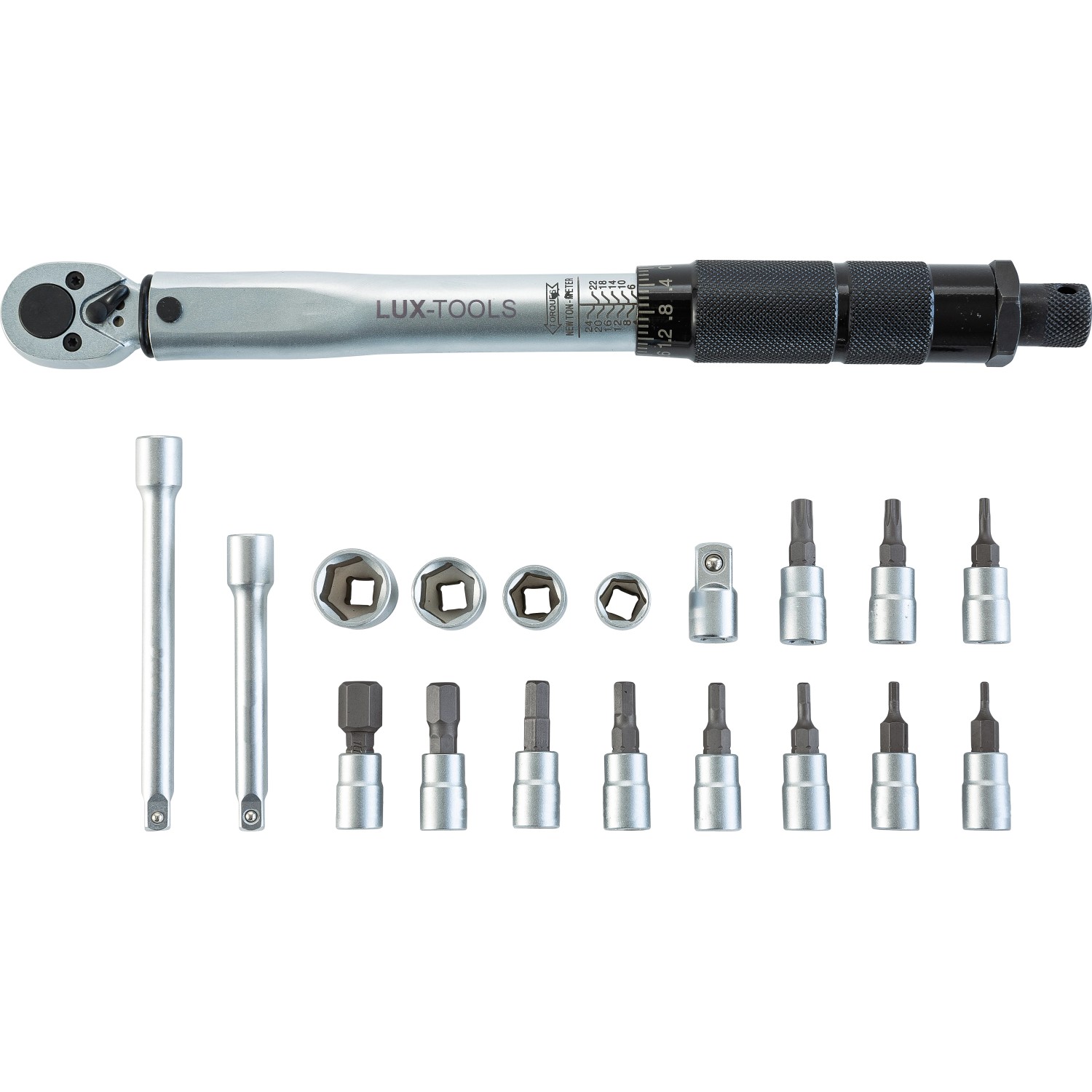 LUX-TOOLS Sada momentových klíčů, 19dílná