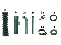 Floraworld Kompletní sada drátěného pletiva, mechově zelená, 80 cm, 15 m