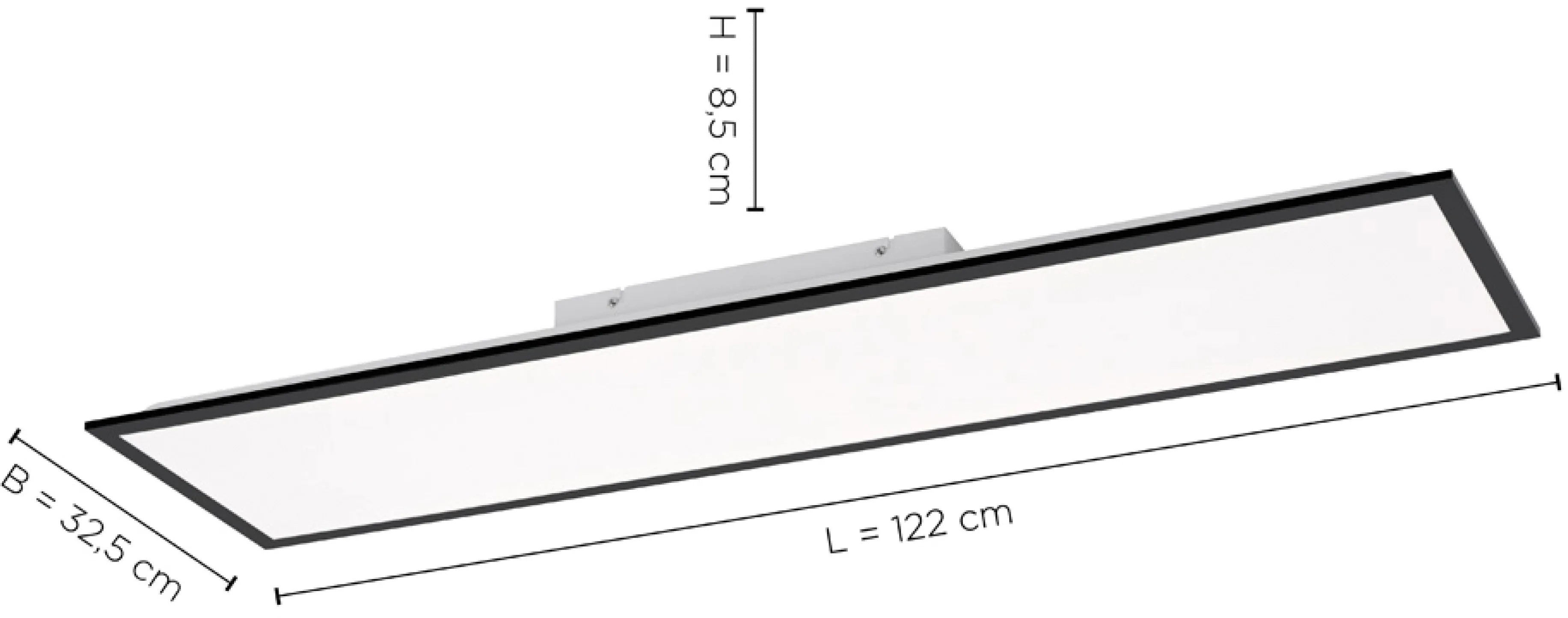 JUST LIGHT. LED panel FLAT 37W, 3200lm, 2700/4000/5000K černý 8,5 x 122 ...