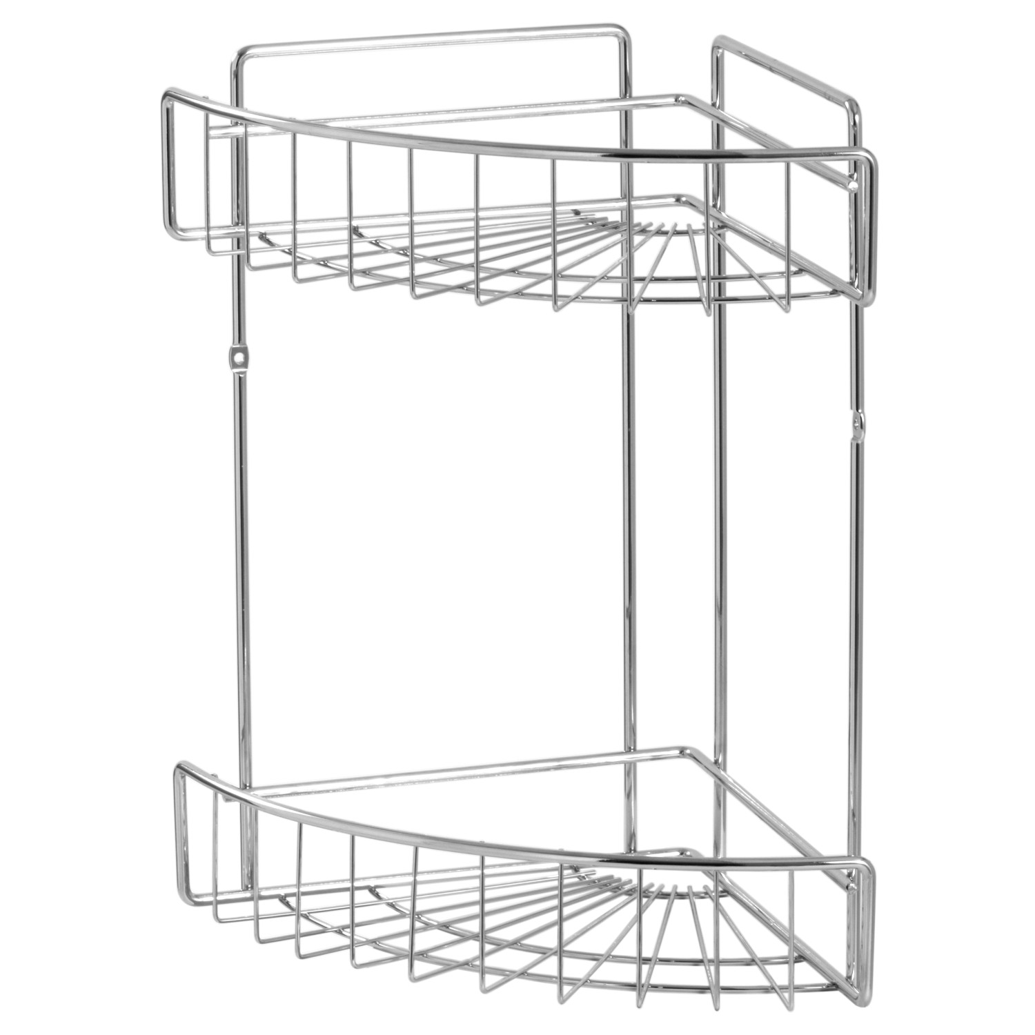 BWO Koupelnový rohový drátěný koš Fregate 2 police, chrom, 23 x 32 x 37 cm