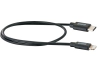 Schwaiger Synchronizační a nabíjecí kabel USB-C/Lightning, černá, 0,5 m