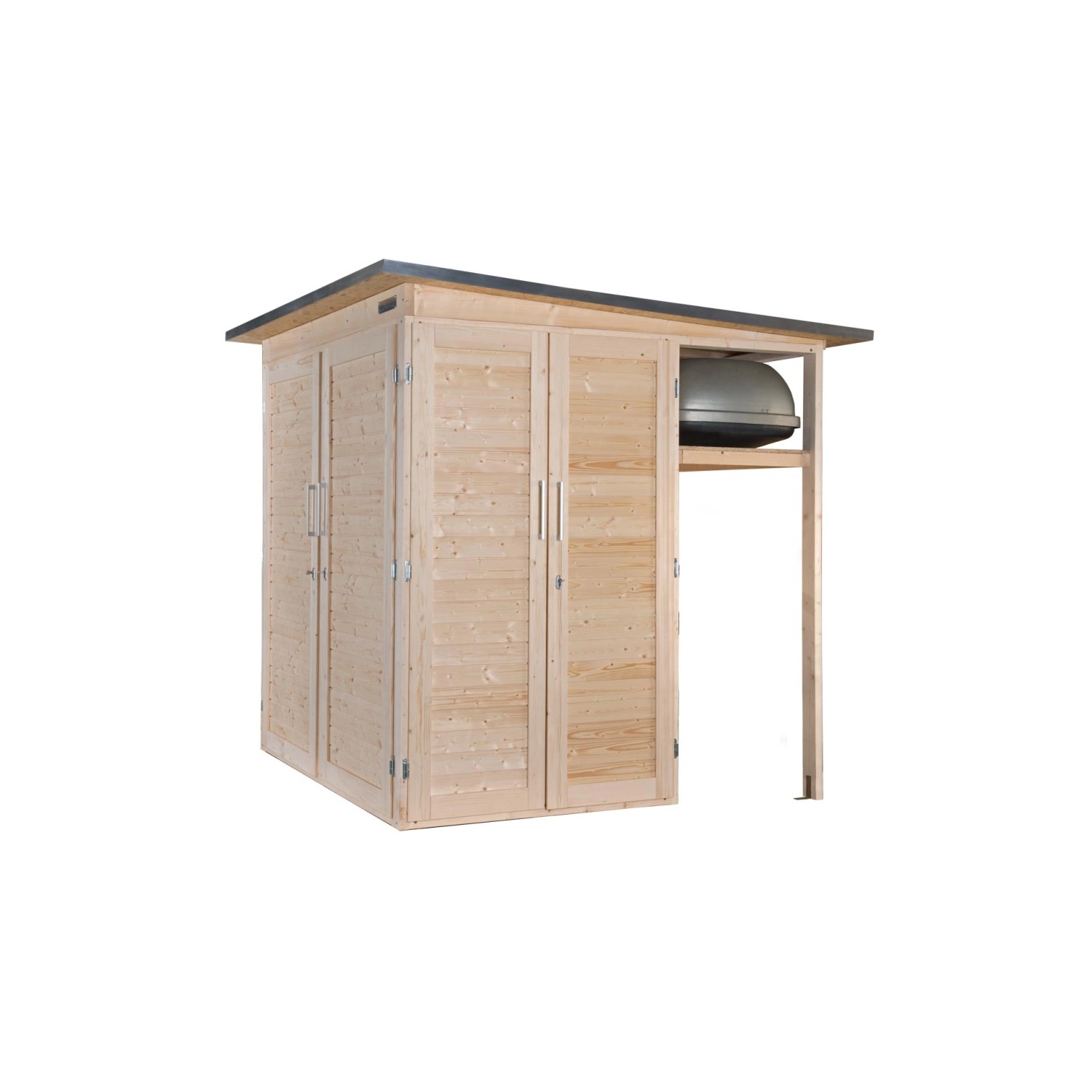 Weka Zahradní skříň Garten Q Multi, přírodní, 217 x 224 x 224 cm