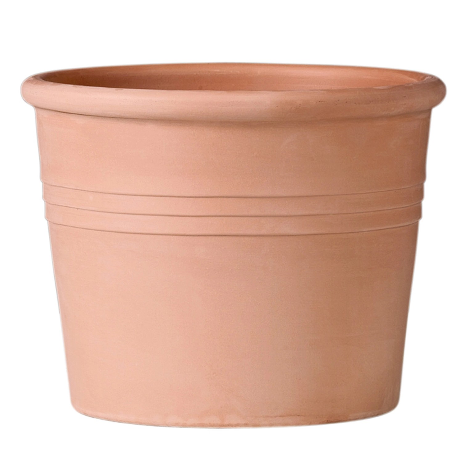 Deroma Květináč Cilindro Bordato Primitivo White terakota pr. 34 x 25 cm