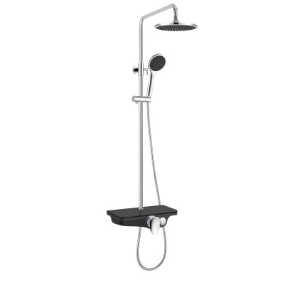 Sanotechnik Sprchový set AS702 černý 86,2-121,2 x 56,4 cm