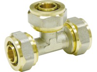 PIPETEC Závitový T-kus SFT161616 měděný, 16x2