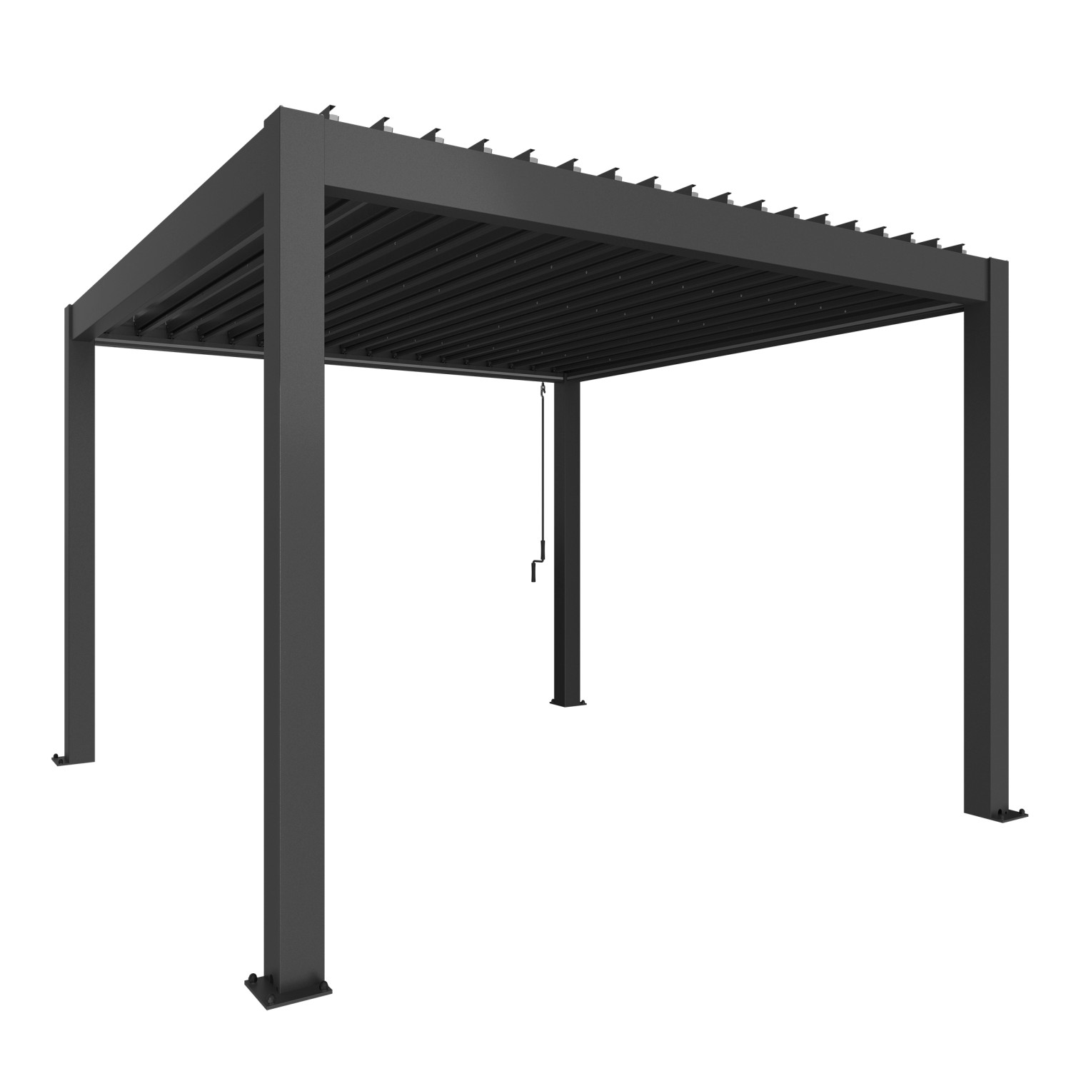 Biohort Pergola 3,5 x 3,5 tmavě šedá 367,5 x 367,5 cm