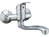 Nástěnná kuchyňská páková baterie Secchia s roztečí 100 mm, chrom