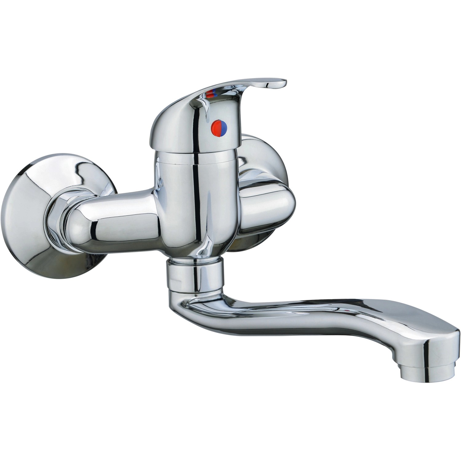 Nástěnná kuchyňská páková baterie Secchia s roztečí 100 mm, chrom