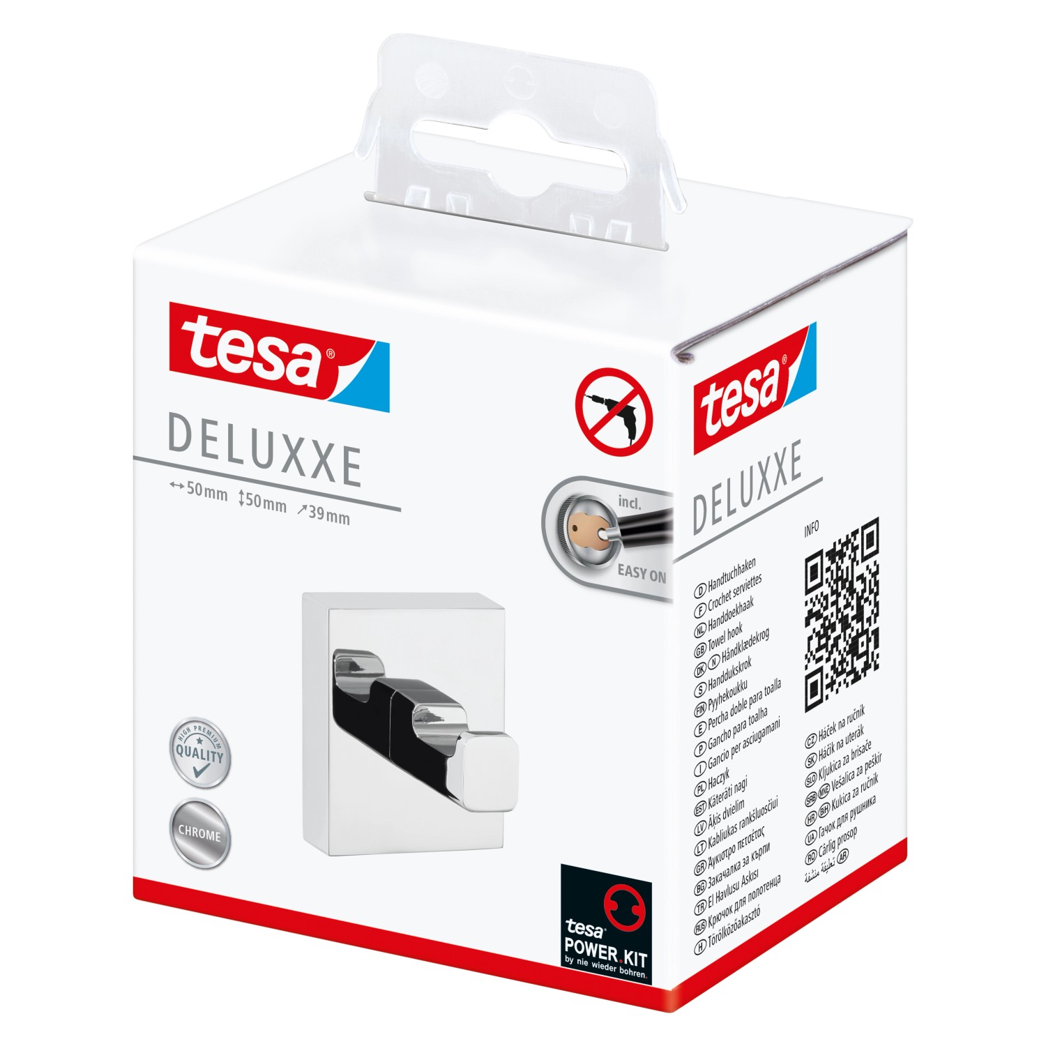 Tesa Deluxxe háček chrom 40404-00000-00