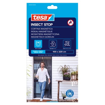 tesa Magnetická síť proti hmyzu do dveří INSECT STOP, antracit, 1 x 2,2 m