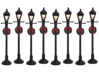 Lemax Vánoční dekorace Gas Lantern Street Lamp set 8 ks, 10,5 cm
