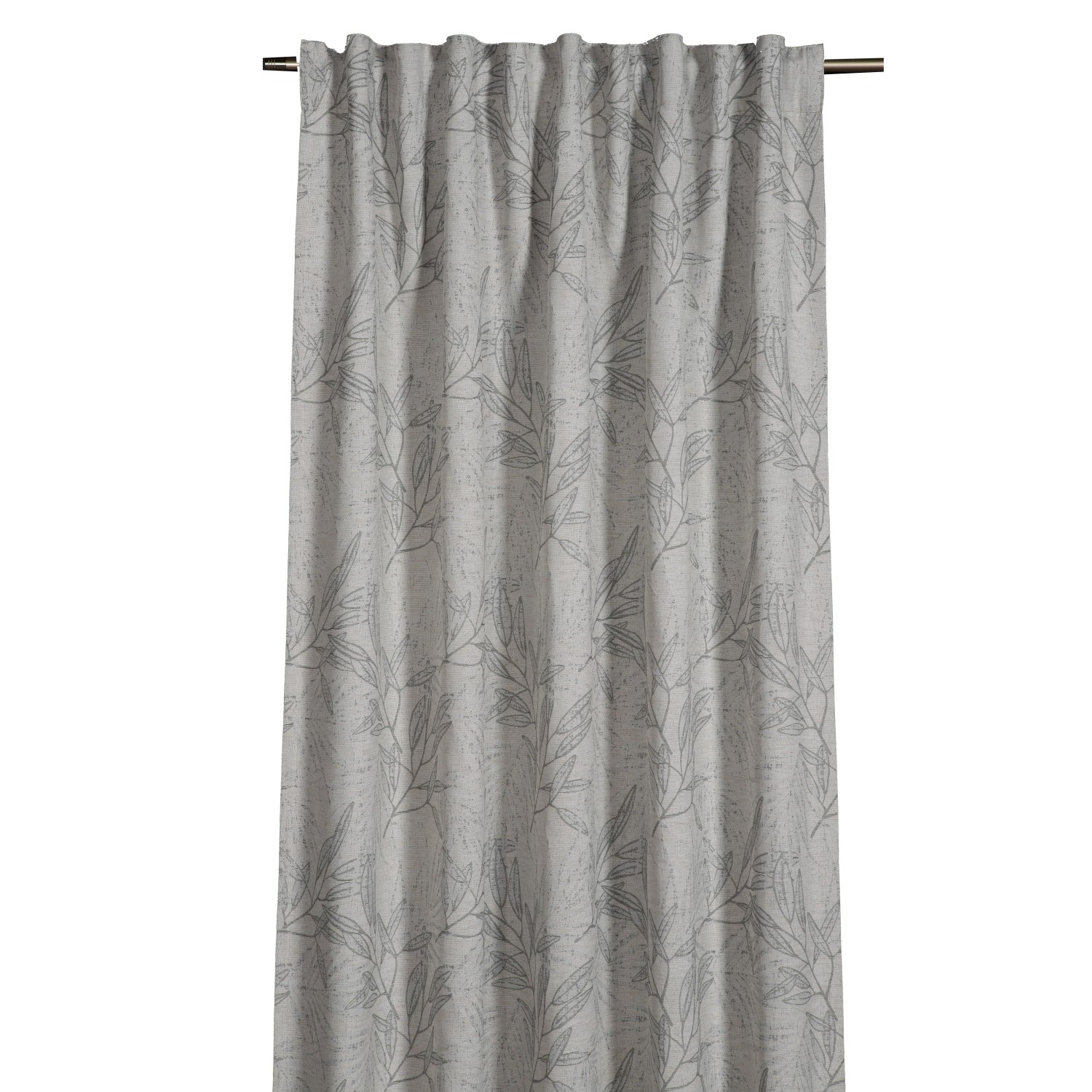 Sehlbach Závěs se skrytými poutky, reliéf větví, tmavě zelený, 175 x 135 cm