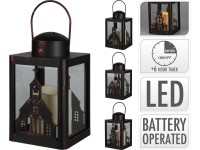 Koopman Dekorativní LED lucerna, černá, různé druhy, 10 x 10 x 16 cm