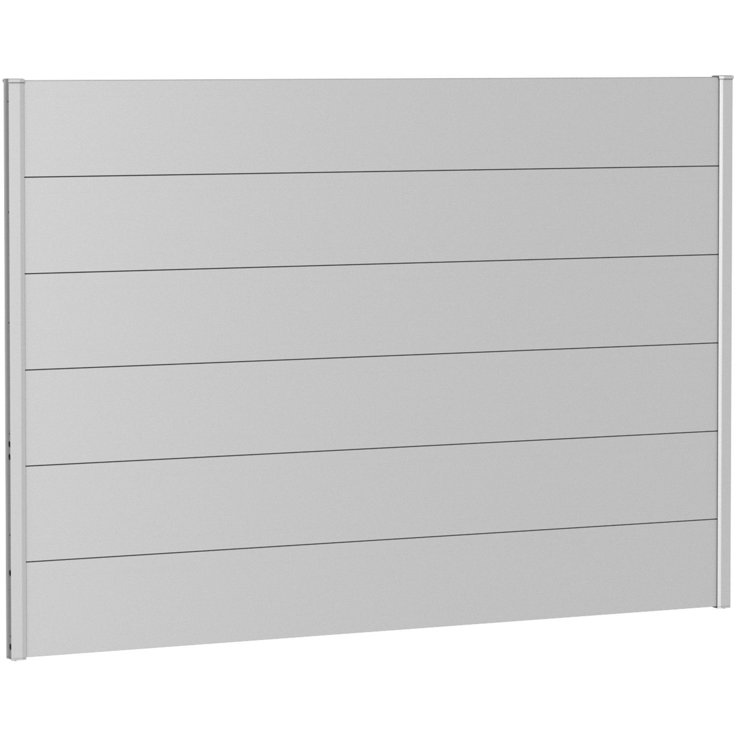 Biohort Plný plot bez prosklení stříbrný, 200 x 135 cm