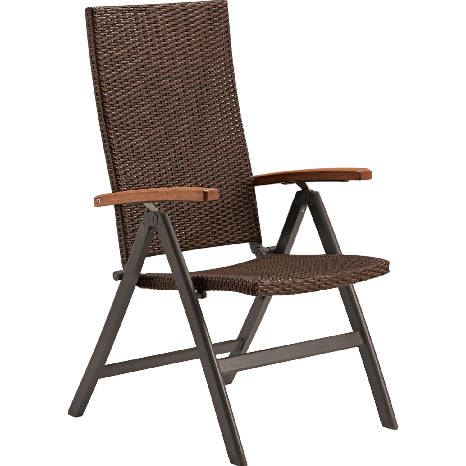OBI Skládací křeslo Davenport II, polyratan/hliník, hnědá, 61 x 66 x 106 cm