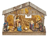 Anděl Přerov LED betlém 5 x LED teplá bílá, IP20, dřevěný, 19 x 26 x 8 cm, 1 ks