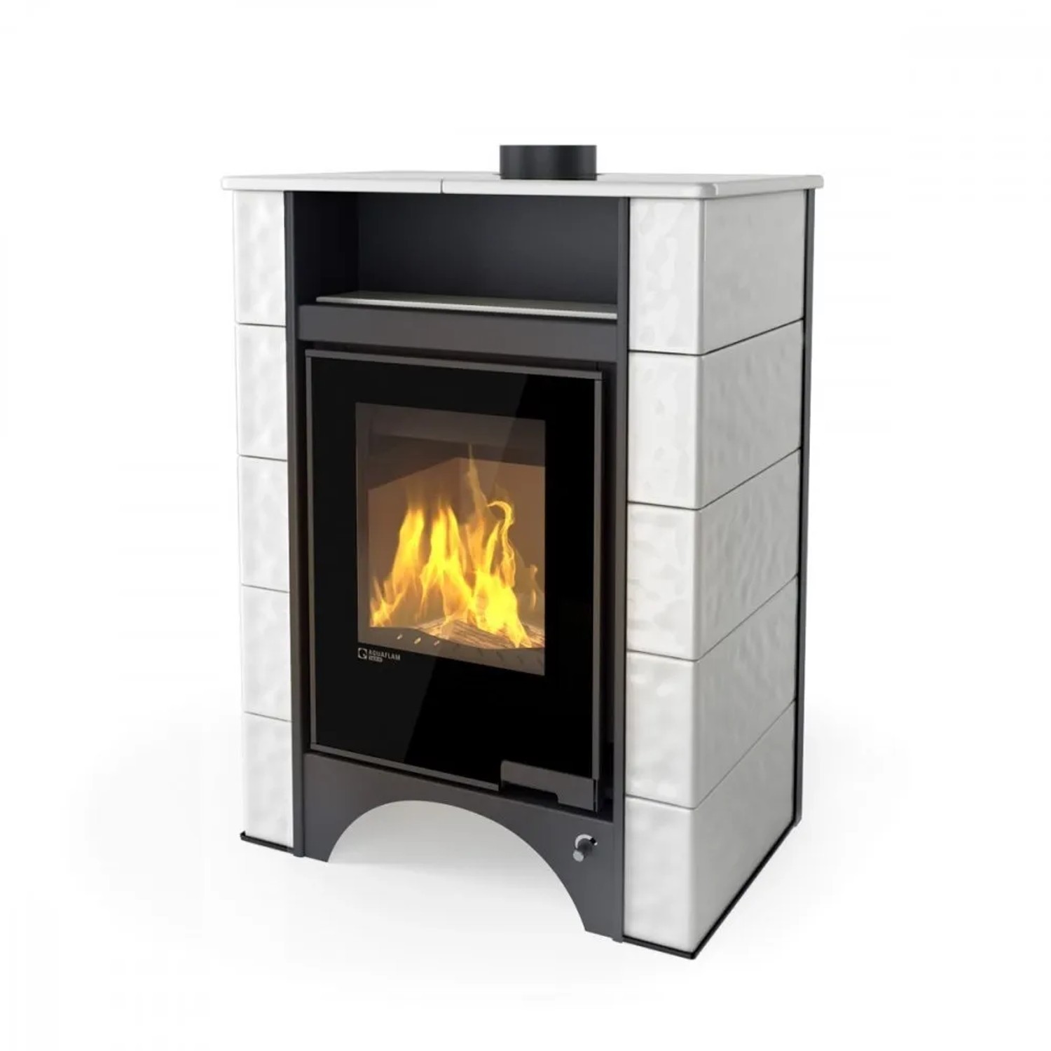 HS Flamingo Kachlová kamna AQUAFLAM VARIO PERU 11/5kW bílá 739x619x1023mm