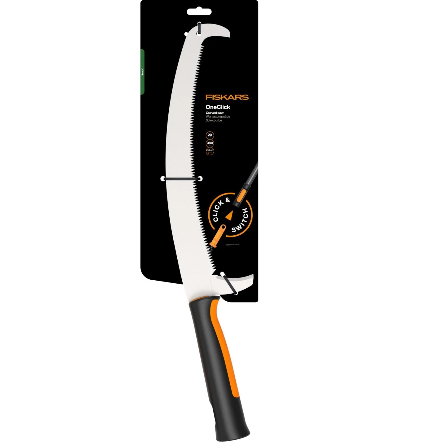 FISKARS Zahnutá prořezávací pila OneClick Reach 20 cm