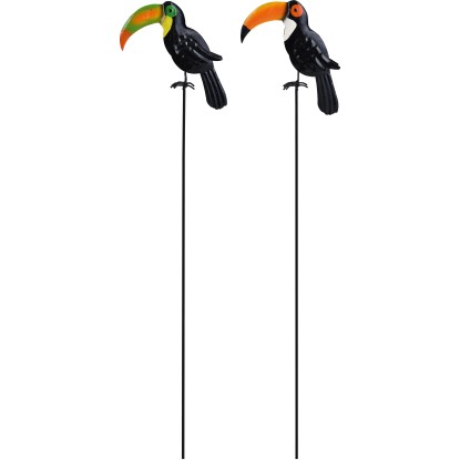 Zahradní zápich tukan zeleno-oranžový 95 cm, 2 druhy
