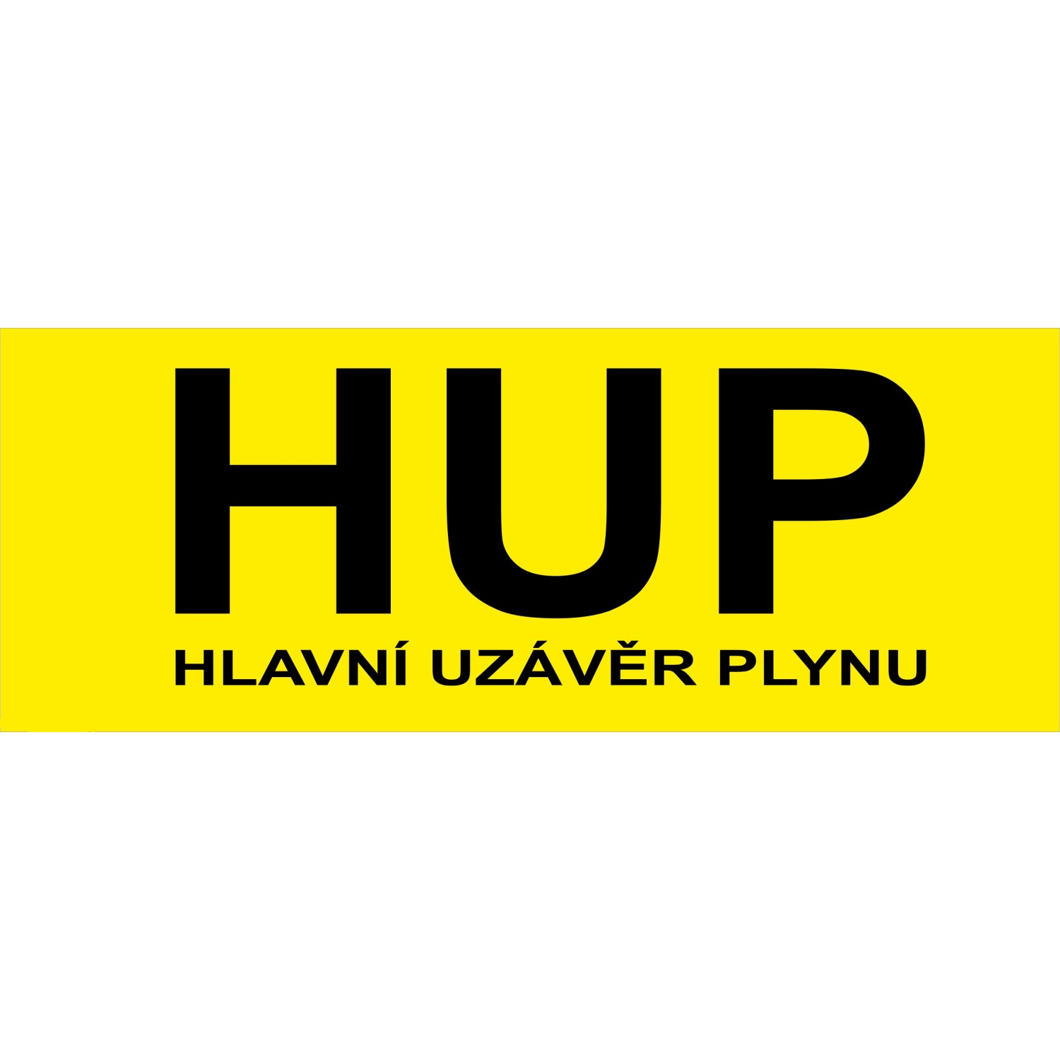 Hup - hlavní uzávěr plynu (zkratka)