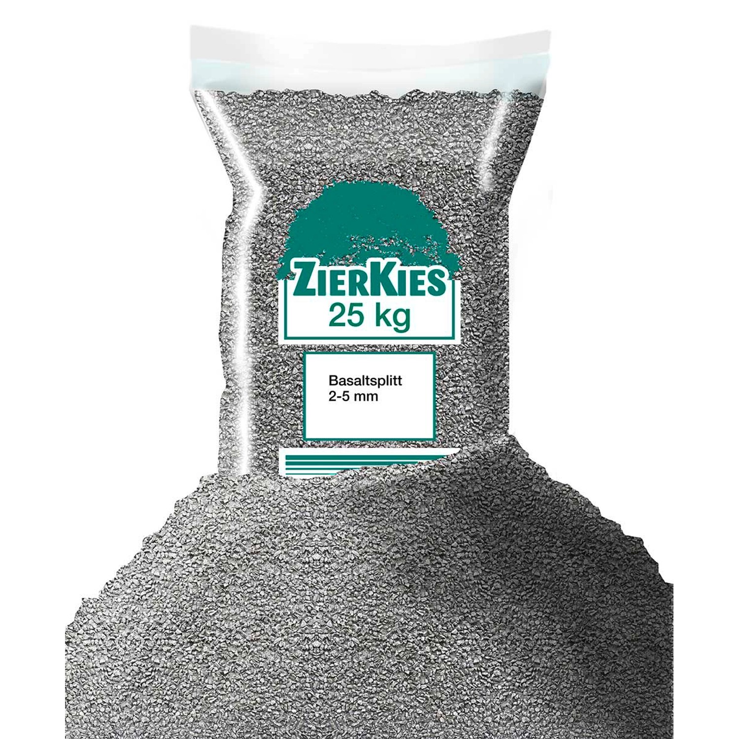 WECO Čedičová drť antracitově šedá, 2-5 mm, 25 kg/pytel