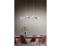 Reality Závěsné LED svítidlo Perugia chrom, 150 x 81 x 46 cm