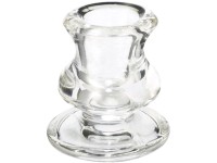 Svícen na kónickou svíčku, sklo masiv, čírý, 6,2 x 5,7 cm Svícen na kónickou svíčku, sklo masiv, čírý, 6,2 x 5,7 cm