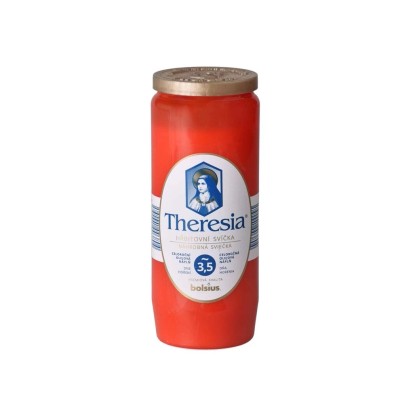 Bolsius Theresia Hřbitovní svíčka kompozitní 230g, červená