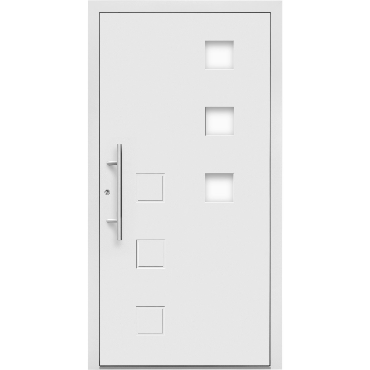 Splendoor Hliníkové vchodové dveře Moderno M510/P, bílé, 110 L