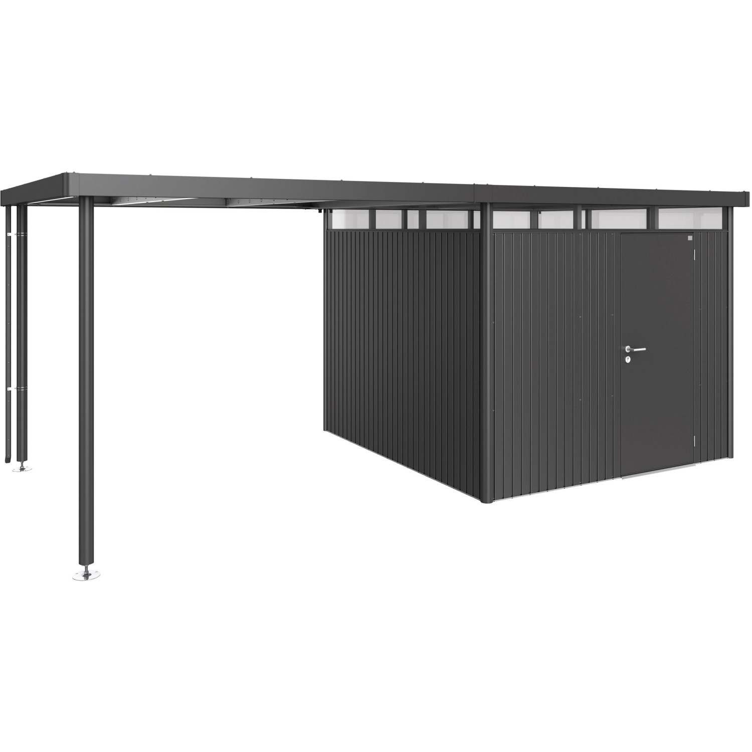 Biohort Boční střecha k zahradnímu domku HighLine H4, tmavě šedá, vel. L